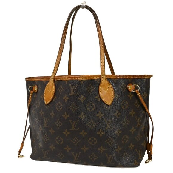 LOUIS VUITTON Neverfull PM Shoulder Bag Monogram Leather Brown - Picture 1 of 16
